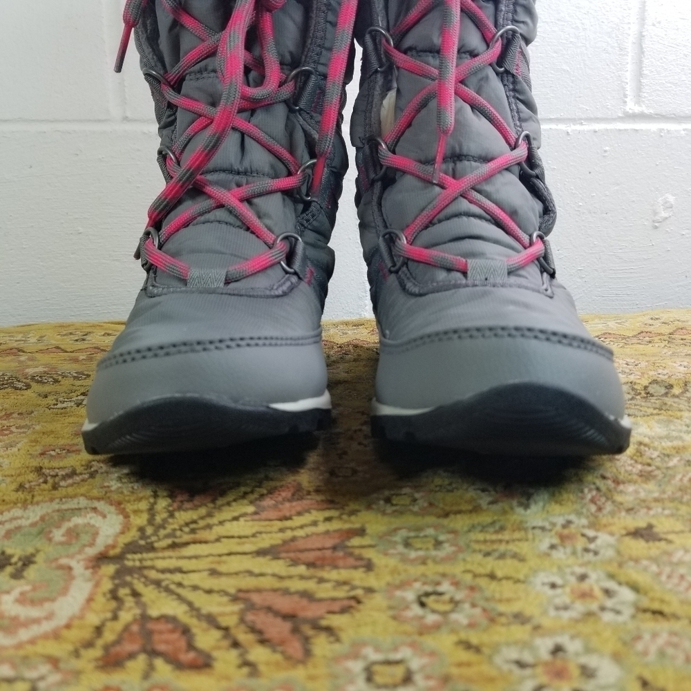 Sorel Whitney tall lace up gray pink winter boots - Picture 5 of 15